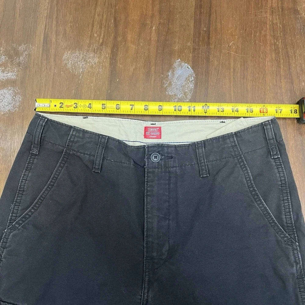 Levi's XX Cargo Straight Pants Mens 34x30 Black Denim Utility Workwear